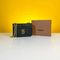 TB Monogram Shoulder Bag With OG Box & Dust Bag (Black-346)