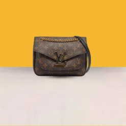 LV PASSY Monogram High Premium Quality Shoulder Bag With OG Box & Dust Bag (Brown - 579)