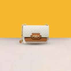 MK Heather Shoulder Bag With OG Box & Dust Bag (White - 177)