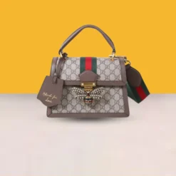 Queen Margaret Shoulder Bag With OG Box & Dust Bag (Brown-879)