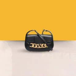 Garavani VLogo leather crossbody bag Black