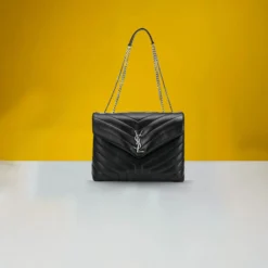 Shoulder Bag With OG Magnetic Box & Dust Bag (Black - Silver - 166)