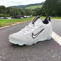 Branded Air Vapormax Flyknit White Black Metallic Silver For Mens