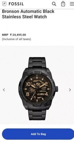 Fossil bronson Automatic Gray