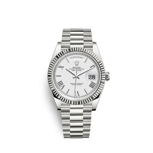 SEMI ETA Role_x Day Date Silver White Dial