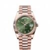 SEMI ETA Role_x Day Date Rose Gold Olive Green Dial