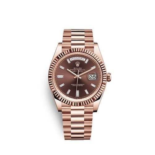 SEMI ETA Role_x Day Date Rose Gold Chocolate Dial