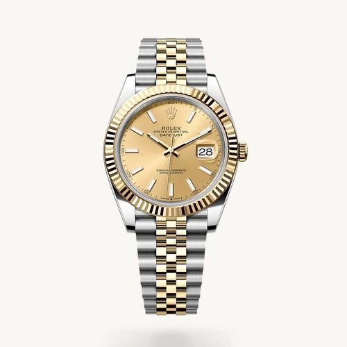 Semi ETA Role_x Date Just 41 Silver Gold Dial