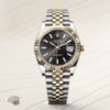 Semi ETA Role_x Date Just 41 Silver Gold Black Dial