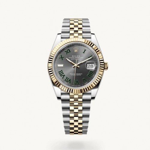 Semi ETA Role_x Date Just 41 Silver Gold Wimbeldon Dial