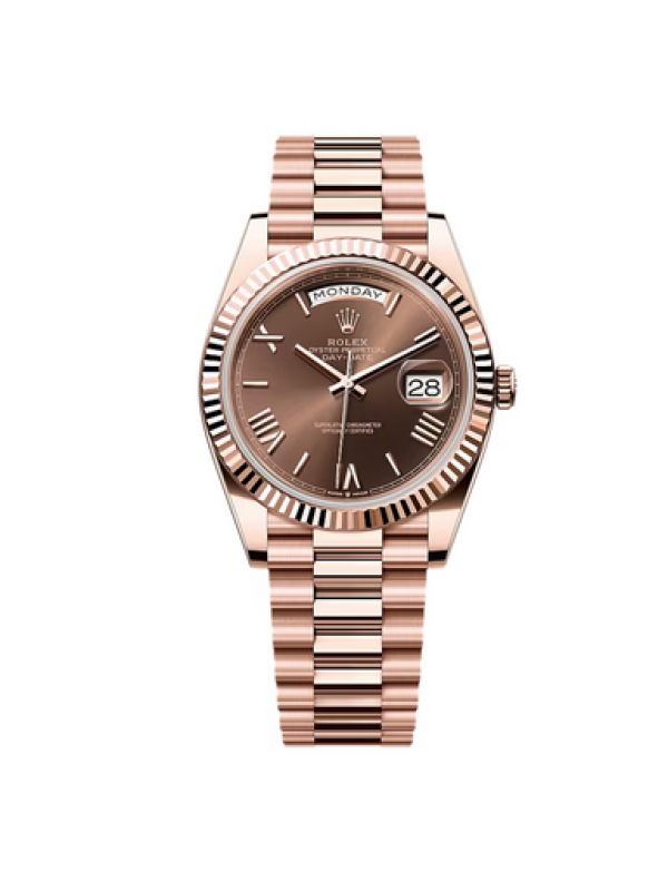 ZR ROLE_X OYSTER PERPETUAL DAY DATE  ROSE BROWN DIAL
