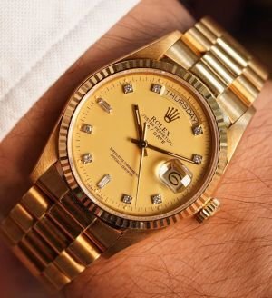 AAA ROLE X DAY DATE GOLD GOLD DIAMOND NUMBER AUTOMATIC HEAVY